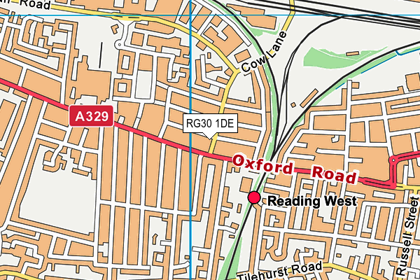 RG30 1DE map - OS VectorMap District (Ordnance Survey)