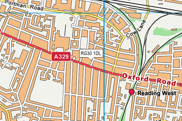 RG30 1DL map - OS VectorMap District (Ordnance Survey)