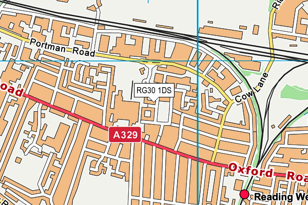 RG30 1DS map - OS VectorMap District (Ordnance Survey)