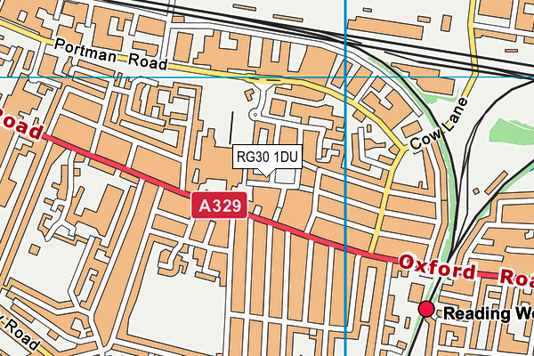 RG30 1DU map - OS VectorMap District (Ordnance Survey)