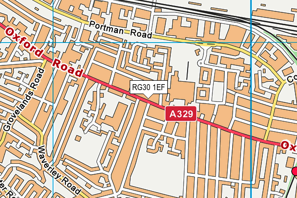 RG30 1EF map - OS VectorMap District (Ordnance Survey)