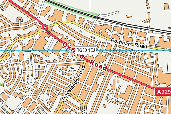 RG30 1EJ map - OS VectorMap District (Ordnance Survey)