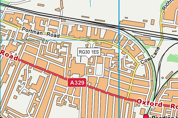 RG30 1ES map - OS VectorMap District (Ordnance Survey)