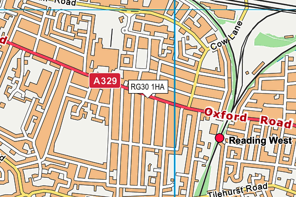 RG30 1HA map - OS VectorMap District (Ordnance Survey)