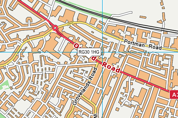 RG30 1HG map - OS VectorMap District (Ordnance Survey)