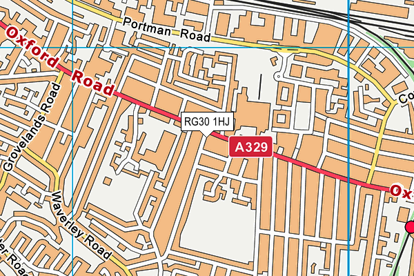 RG30 1HJ map - OS VectorMap District (Ordnance Survey)