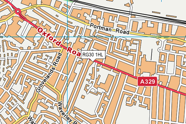 RG30 1HL map - OS VectorMap District (Ordnance Survey)