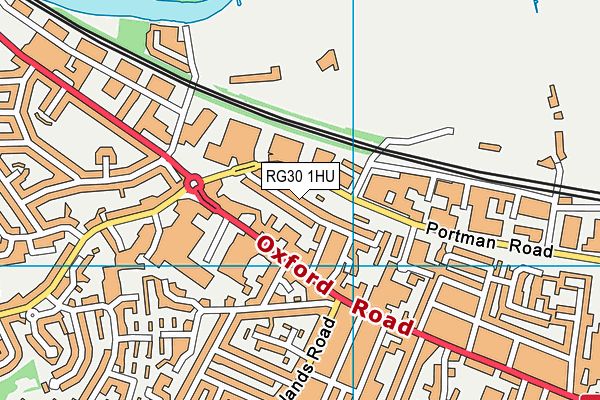 RG30 1HU map - OS VectorMap District (Ordnance Survey)