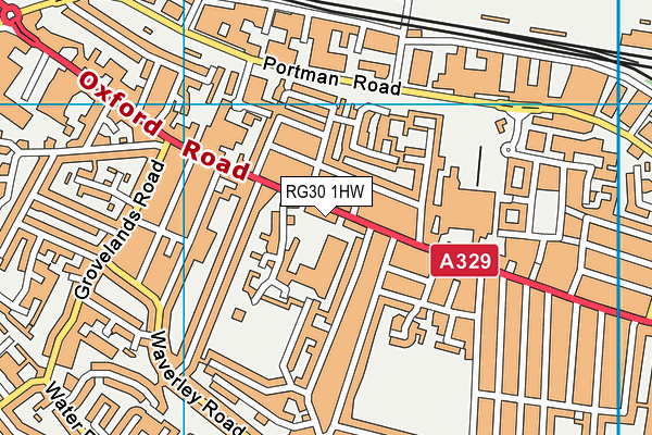 RG30 1HW map - OS VectorMap District (Ordnance Survey)