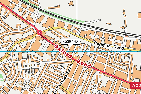 RG30 1HX map - OS VectorMap District (Ordnance Survey)