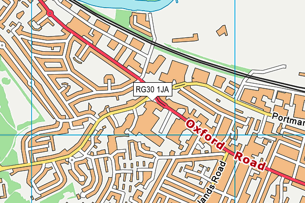 RG30 1JA map - OS VectorMap District (Ordnance Survey)