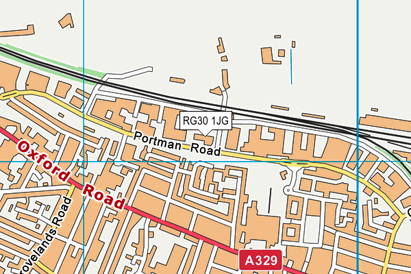 RG30 1JG map - OS VectorMap District (Ordnance Survey)