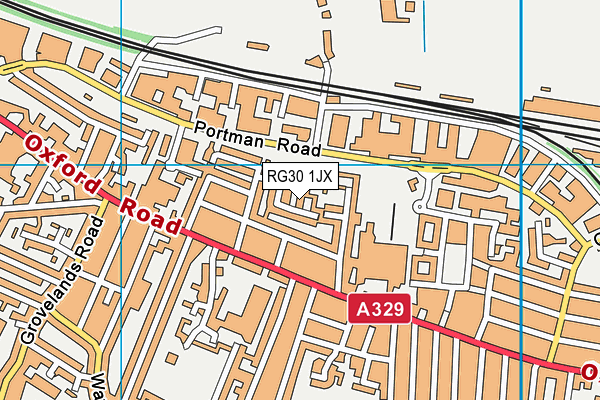 RG30 1JX map - OS VectorMap District (Ordnance Survey)