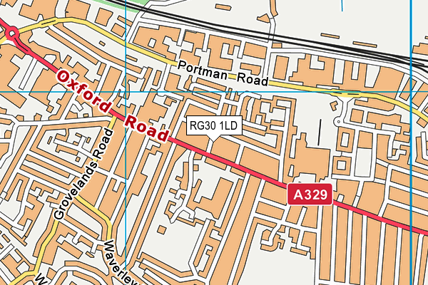 RG30 1LD map - OS VectorMap District (Ordnance Survey)