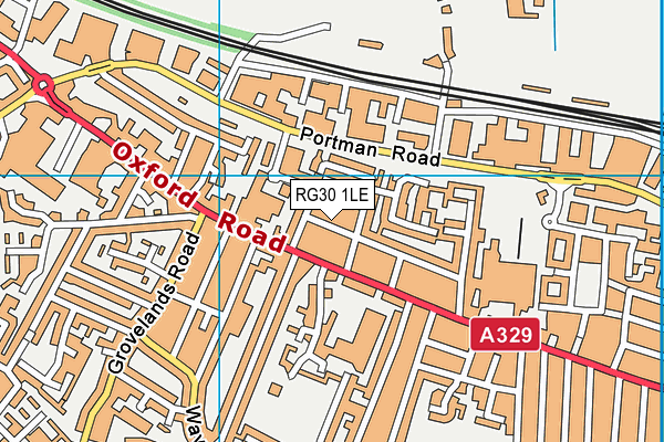 RG30 1LE map - OS VectorMap District (Ordnance Survey)