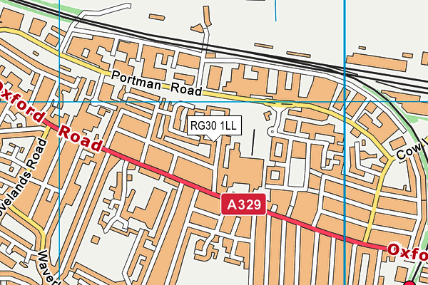 RG30 1LL map - OS VectorMap District (Ordnance Survey)