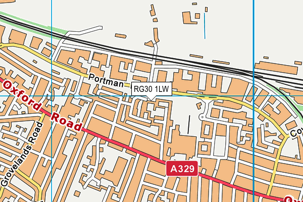 RG30 1LW map - OS VectorMap District (Ordnance Survey)