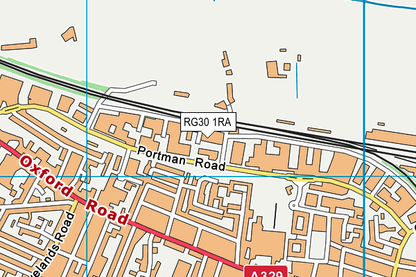 RG30 1RA map - OS VectorMap District (Ordnance Survey)