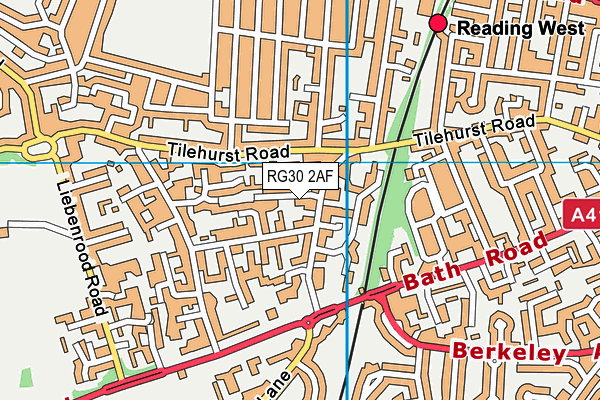 RG30 2AF map - OS VectorMap District (Ordnance Survey)