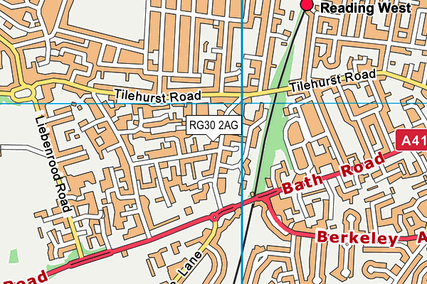 RG30 2AG map - OS VectorMap District (Ordnance Survey)