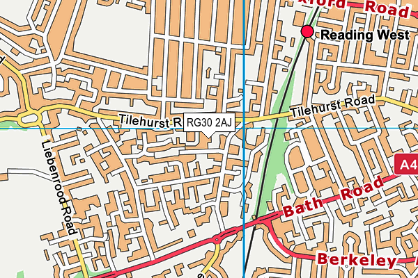 RG30 2AJ map - OS VectorMap District (Ordnance Survey)