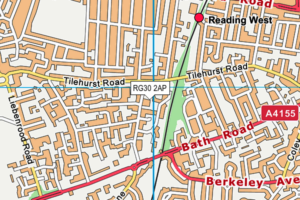 RG30 2AP map - OS VectorMap District (Ordnance Survey)