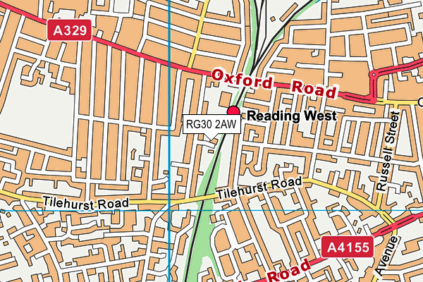 RG30 2AW map - OS VectorMap District (Ordnance Survey)
