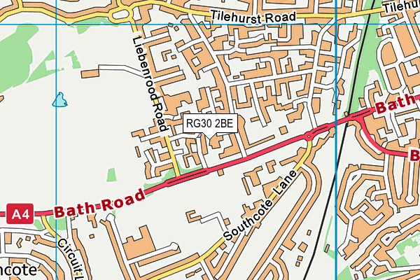 RG30 2BE map - OS VectorMap District (Ordnance Survey)