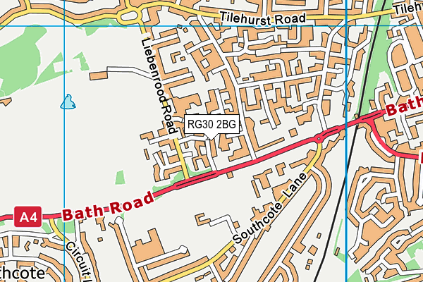RG30 2BG map - OS VectorMap District (Ordnance Survey)
