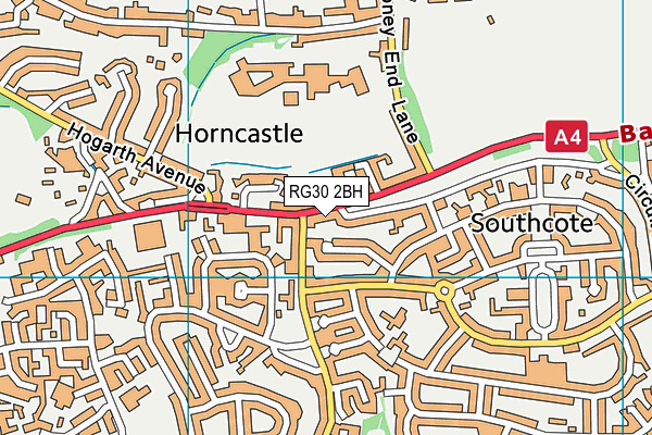 RG30 2BH map - OS VectorMap District (Ordnance Survey)