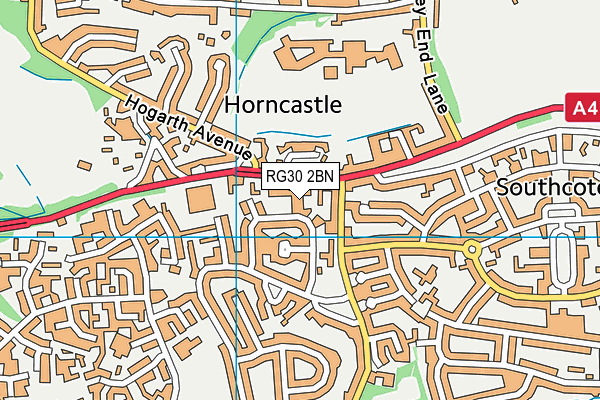 RG30 2BN map - OS VectorMap District (Ordnance Survey)