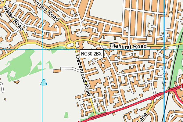 RG30 2BX map - OS VectorMap District (Ordnance Survey)