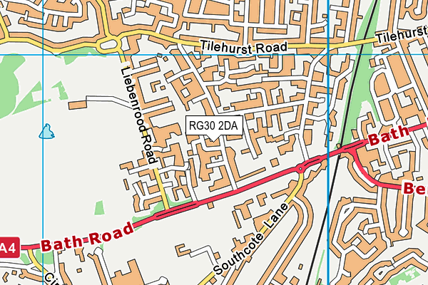 RG30 2DA map - OS VectorMap District (Ordnance Survey)