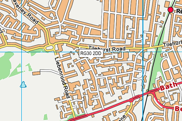 Ymca (Reading) map (RG30 2DD) - OS VectorMap District (Ordnance Survey)