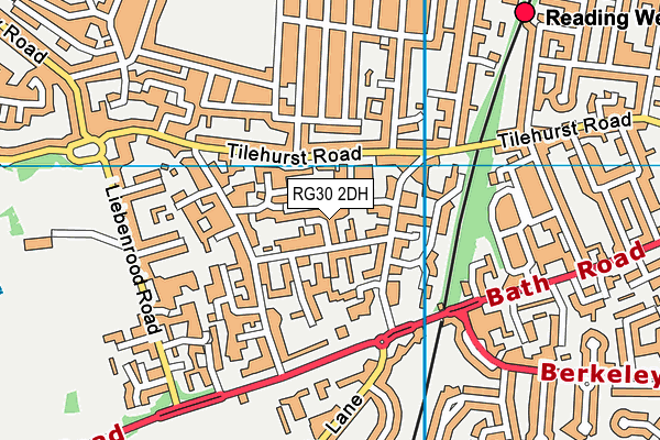 RG30 2DH map - OS VectorMap District (Ordnance Survey)