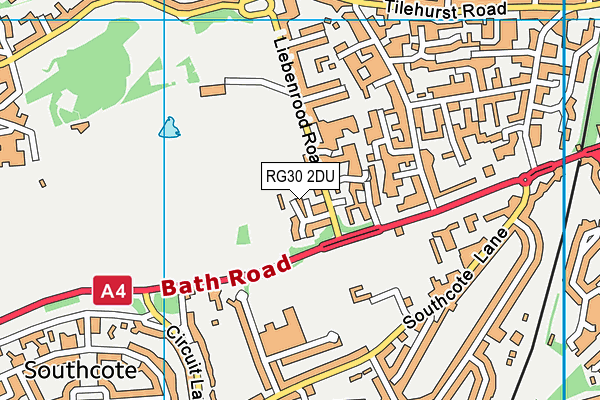 RG30 2DU map - OS VectorMap District (Ordnance Survey)