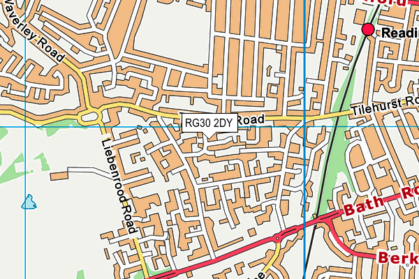 RG30 2DY map - OS VectorMap District (Ordnance Survey)