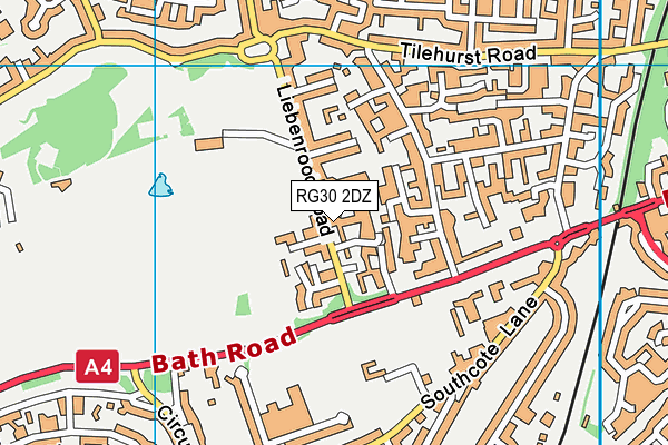 RG30 2DZ map - OS VectorMap District (Ordnance Survey)