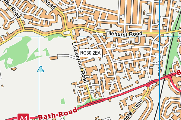 RG30 2EA map - OS VectorMap District (Ordnance Survey)