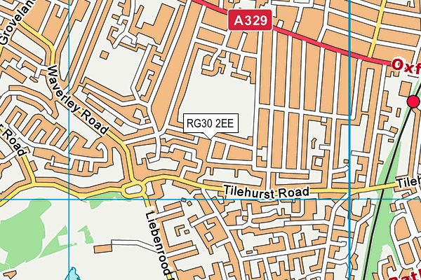 RG30 2EE map - OS VectorMap District (Ordnance Survey)