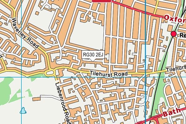 RG30 2EJ map - OS VectorMap District (Ordnance Survey)
