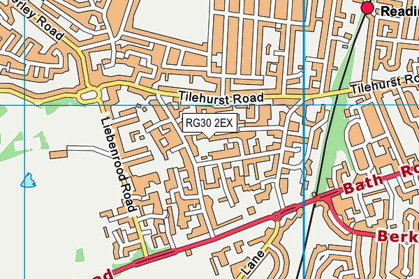 RG30 2EX map - OS VectorMap District (Ordnance Survey)