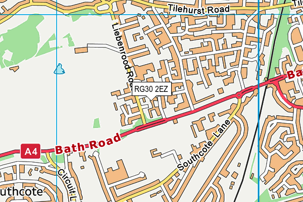 RG30 2EZ map - OS VectorMap District (Ordnance Survey)