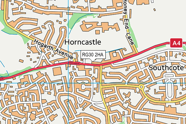 RG30 2HA map - OS VectorMap District (Ordnance Survey)