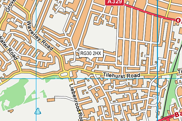 RG30 2HX map - OS VectorMap District (Ordnance Survey)