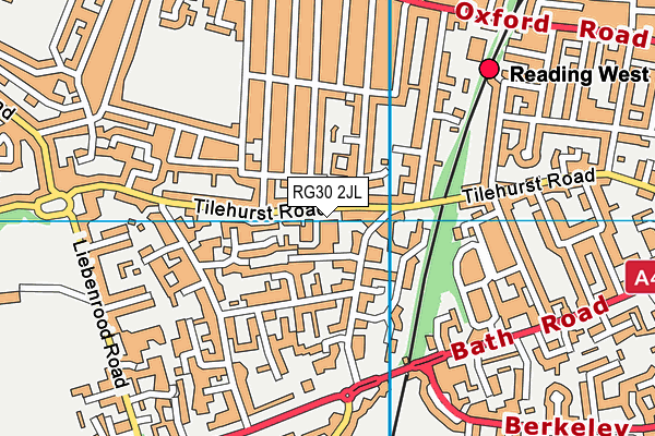 RG30 2JL map - OS VectorMap District (Ordnance Survey)