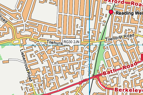 RG30 2JN map - OS VectorMap District (Ordnance Survey)