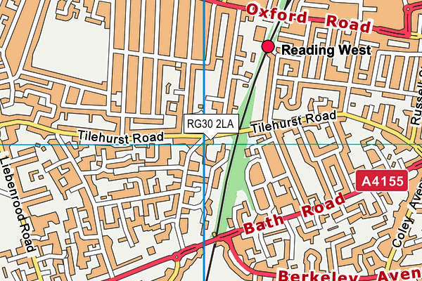 RG30 2LA map - OS VectorMap District (Ordnance Survey)