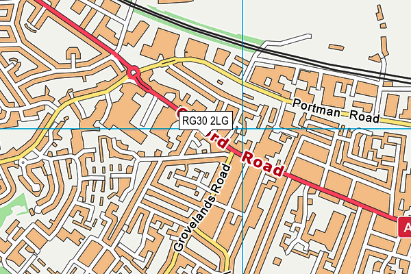 RG30 2LG map - OS VectorMap District (Ordnance Survey)