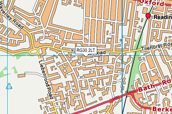 RG30 2LT map - OS VectorMap District (Ordnance Survey)